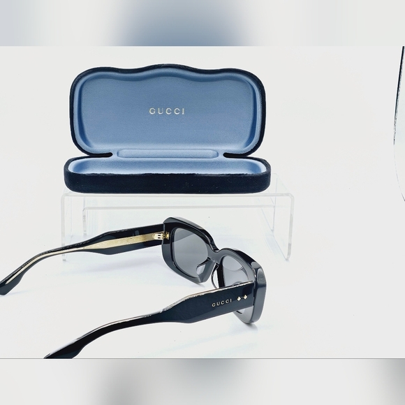 GUCCI GG1531SK 001 BLACK GREY SUNGLASSES NEW - Picture 12 of 16